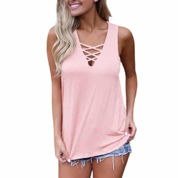 Lace-up Tank Top